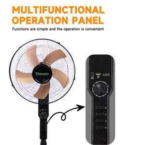 Ventilateur sur pied 16 pouces Dc Ac Ventilateur <span class=keywords><strong>solaire</strong></span> sur pied rechargeable pour la maison Bureau Chambre Marché Ménage - Product Image 2