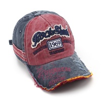 Gorras de Béisbol para Hombre al por Mayor Estilo Y2K de Alta Calidad con Apliques de Gamuza, Bordados y Rotos, Estilo Urbano Desgastado