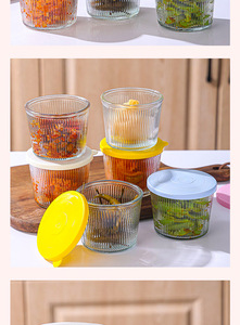 Contenitore in <span class=keywords><strong>Vetro</strong></span> Moderno con Coperchio, Barattolo Sigillato per Alimenti, Ciotola Multifunzione Sostenibile per Riso e Senape - Product Image 3