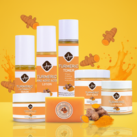Kit de Soins Visage Hydratant Anti-Taches à la Vitamine C et au Curcuma pour Femmes Noires – Marque Blanche