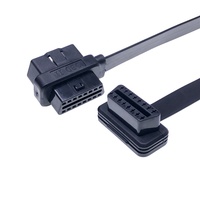 Cable de Extensión Divisor de 16 Pines OBD2 AOTAI, Adaptador Plano en Ángulo Recto de Macho a 2 Hembras