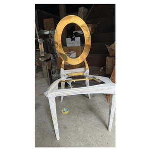 <span class=keywords><strong>เก้าอี้</strong></span>สแตนเลสสตีลสำหรับงานแต่งงานเก้าอี้สำหรับร้านอาหารและงานเลี้ยงแฟนซีพร้อมด้านหลังทรงกลม - Product Image 1