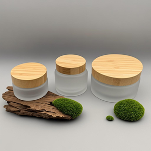 Bocaux cosmétiques en verre avec couvercles en bambou naturel, vides et rechargeables, 20g, 30g, 60g, 100g, <span class=keywords><strong>pour</strong></span> crème <span class=keywords><strong>pour</strong></span> le <span class=keywords><strong>visage</strong></span> - Product Image 5