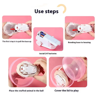 Jouets en peluche de lapin en plastique, modernes, amusants, de dessin animé, durables, avec fonction de détection d'obstacles électrique et balle roulante interactive pour l'entraînement