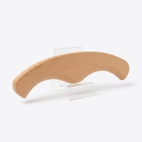 Planche Gua Sha en bois brun naturel Faye, certifiée ROHS, gratteur de massage en bois pour le visage et le corps, drainage lymphatique