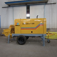Pompe à béton électrique sur remorque MINLE HBTS20-8-30 20m³/h 30kW Hydraulique Bolseen pour petites constructions rurales