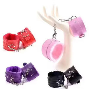 Esposas Sexuales de Cuero PU con Peluche, para Juegos de Bondage, Fetichismo, BDSM, para Hombres y Mujeres - Product Image 2