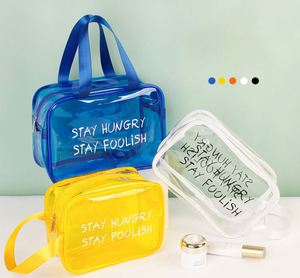 PVC <b>Makeup</b> <b>Bag</b> Custom Eco-friendly Waterproof <b>Transparent</b> Clear with Handle Convenient Shopping Cosmetic <b>Bag</b> - Product Image 2