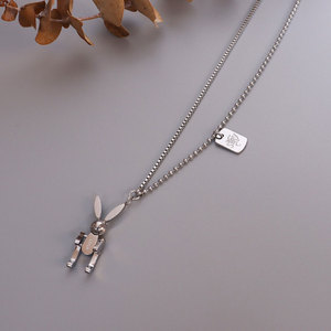 สร้อย316L รูปกระต่ายชุบทอง14K 18K PVD สำหรับผู้หญิงเครื่องประดับไม่เสื่อมเสียไม่กันน้ำ - Product Image 5