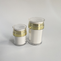 Produits en stock 15ml 50ml Emballage complet en acrylique à pression sous vide Crème et lotion pour le visage en flacon plastique Pot à crème