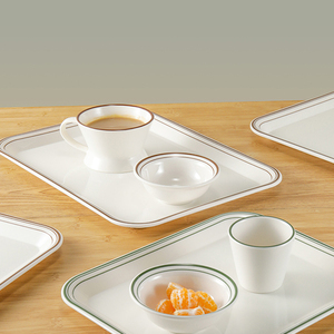 Melamine Tray <strong>Rectangular</strong> <strong>Plate</strong> <strong>Plastic</strong> Tea Cup Cake Hamburger Bread <strong>Serving</strong> Tray - Product Image 6