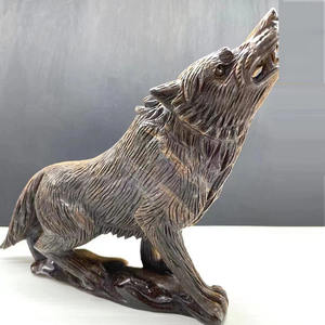 <span class=keywords><strong>Loup</strong></span> en cristal sculpté à la main en <span class=keywords><strong>oeil</strong></span> de tigre de qualité supérieure - Product Image 3