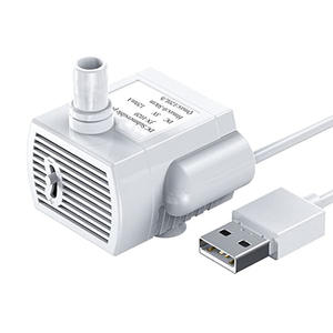 Fontaine à eau pour animaux de compagnie avec débit réglable, pompe 5V 1A DC, alimentation USB, distributeur d'eau pour chat, matériau ABS durable, forme rectangulaire - Product Image 1