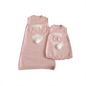 Combinaisons pour bébés Spring Sisters, robes pour enfants en tricot 3D avec motif de lapin, combinaisons douces pour bébés, vêtements pour bébés - Product Image 1