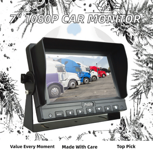 7-Inch LCD 2-4Channel AHD 1024x600 Resolution Reversing Aid Monitor Display Car Rear View System for Bus Trucks Heavy Duty - Product Image 2