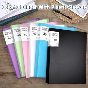 Plastic Sleeves Large Capacity 40 Pocket Display Presentation Book Display Art <strong>Portfolio</strong> <strong>Folder</strong> with Clear Sheet Protectors - Product Image 5