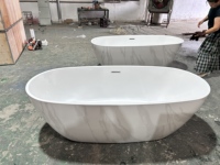 Baignoire ovale autoportante Dewo EE666 en acrylique, moderne, blanche, avec drain, pour intérieur/extérieur, appartement, maison, hôtel, villa – Prix abordable