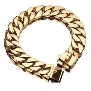 Collar de Perro Personalizado al por Mayor, de Acero Inoxidable de 16 mm, con Eslabones Cubanos Sólidos y Joyas de Lujo - Product Image 5