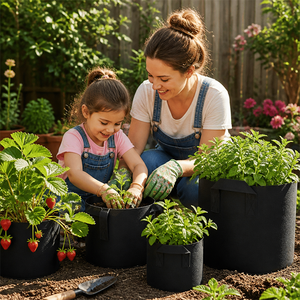 Sacs de culture en tissu pour jardin extérieur personnalisés pour légumes, sacs de démarrage respirants pour plantes, pots de jardin non tissés épaissis - Product Image 6