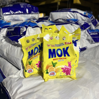 Poudre à lessiver parfumée au citron de la marque MOK, vente en gros d'usine, formats 400g et 800g