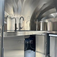 Camion de restauration mobile en aluminium et acier inoxydable entièrement équipé, camion de restauration rapide avec cuisine complète à vendre
