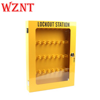 Boîte de gestion de sécurité CE certifiée NT-X07 en acier durable pour cadenas de blocage et étiquetage, 32/64 cadenas, déverrouillage facile par clé rouge