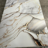 Feuille de stratifié de marbre UV PVC Panneau de marbre PVC Panneau de marbre mural Feuilles de plaque Panneau mural en PVC