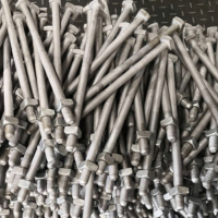 Vis hexagonale en acier au carbone galvanisé à chaud M12 x 60 mm, norme DIN, tête carrée, classe 4, pour machines CNC