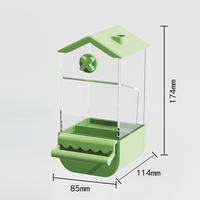 Mangeoires automatiques pour oiseaux multicolores, écologiques, transparentes, avec conteneur de nourriture pour graines et eau potable pour perroquets et petits animaux