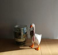Stockage créatif de canard Aimant créatif Sculpture de canard en résine Décoration Stockage de clés Décoration Design