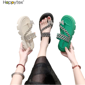 Fata spessa suola di strass farfalla infradito capispalla <span class=keywords><strong>Clip</strong></span> Versatile su sandali ciabatte per donna estate all'aperto - Product Image 4