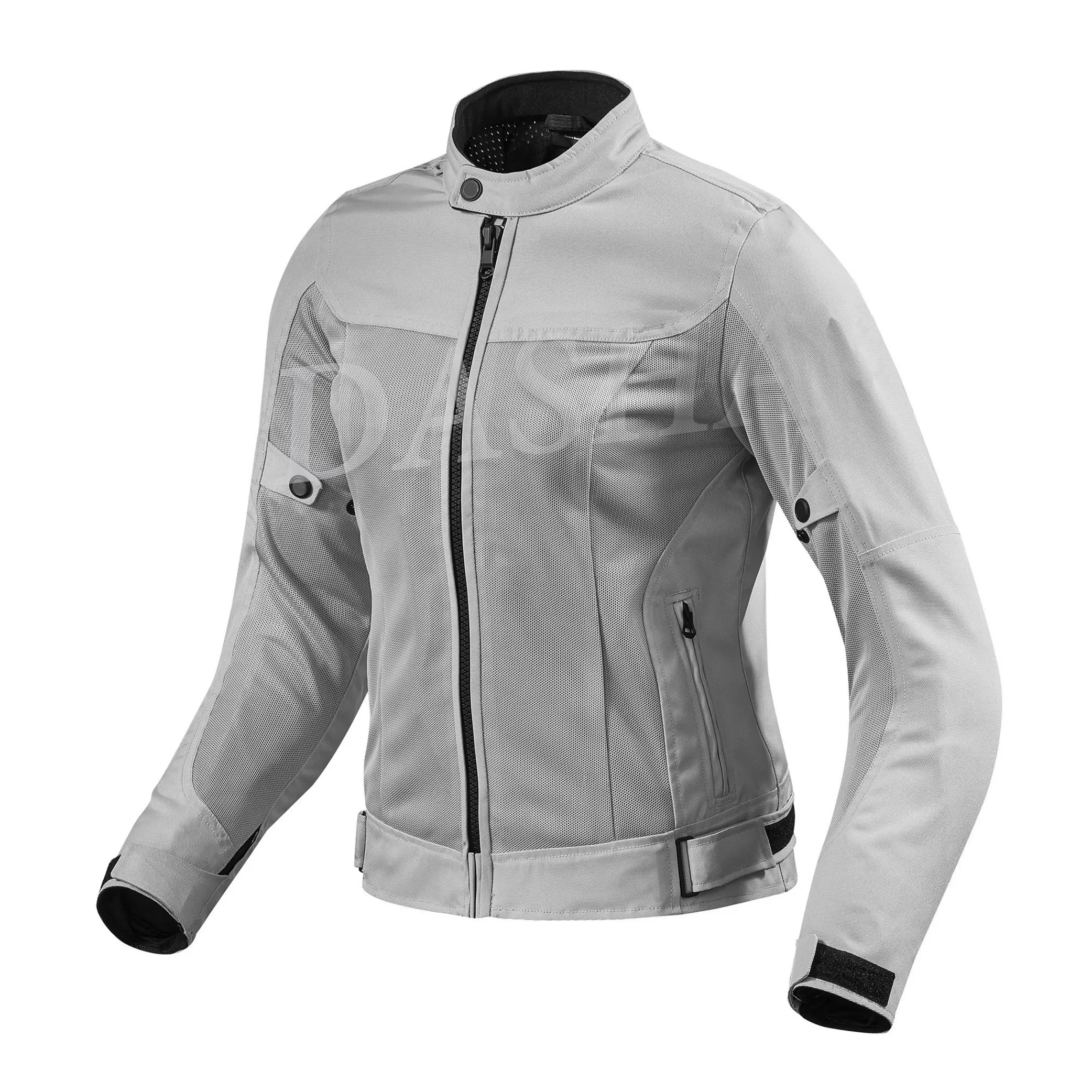 2023 Wholesale White Polyester 600 D for summer season Veil IV CE Back Protected Motorcycle Jacket for Ladies