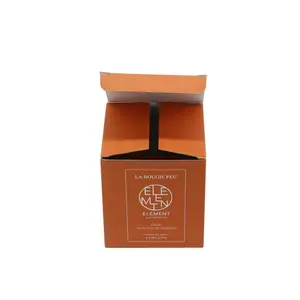Boîte à bougie blanche avec logo personnalisé Emballage boutique en ligne Bouteille de bougies Emballage carré de taille personnalisée pour les soins de la peau