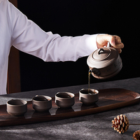 Natuurlijk Huis Zwart Walnotenhout Houten Onregelmatige Dienblad Voor Sushi Fruit Snacks Thee Koffie Plateau En Bois