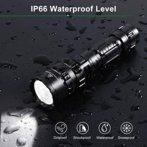 Linterna LED Táctica con Zoom y Luz Estroboscópica, Tipo-C T6 2000LM, Recargable con Batería 18650, Resistente a Impactos, Venta al Por Mayor - Product Image 4