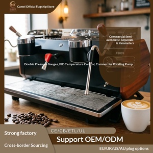 Commercial Double-Head Semi-Automatic Italian Coffee Machine with Rotating Four-Hole Nozzle Factory Direct Customizable - Product Image 1