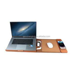 Nouvelle Housse <span class=keywords><strong>de</strong></span> Protection 3-en-1 <span class=keywords><strong>avec</strong></span> Recharge <span class=keywords><strong>Sans</strong></span> <span class=keywords><strong>Fil</strong></span> et Tapis <span class=keywords><strong>de</strong></span> Souris en Cuir, Housse pour Ordinateur Portable et Tablette <span class=keywords><strong>avec</strong></span> Recharge <span class=keywords><strong>Sans</strong></span> <span class=keywords><strong>Fil</strong></span> - Product Image 2