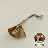 Têtes de rechange en gros pour baguettes à chat Matatabi Silvervine avec clochette, petit papillon et corde de chanvre, et leurre en papier froissé pour chats d'intérieur