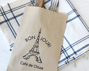 Sacs cadeaux personnalisés écologiques, recyclables et imperméables avec motif Tour Eiffel de <span class=keywords><strong>Paris</strong></span> en papier kraft pour emballage de cadeaux de fête - Product Image 1