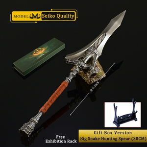 Anillo de Elden de 30cm, lanza de caza de serpiente grande, aleación de Zinc de Metal completo, decoración de escritorio coleccionable, juego periférico, regalo para niño, accesorios para armas - Product Image 4
