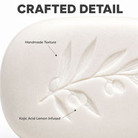 Savon Solide Artisanal à l'Acide Kojique et au Citron pour Peaux Grasses, Marque Blanche OEM 100g