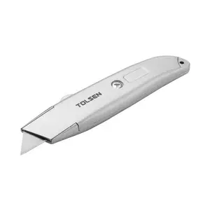 Cuchillo utilitario resistente TOLSEN 30008 Sk5 con cuerpo de aleación de aluminio