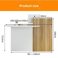 Comptoir de caisse rond en bois, simple et moderne, élégant pour supermarché, bar à domicile, école, magasins de vêtements