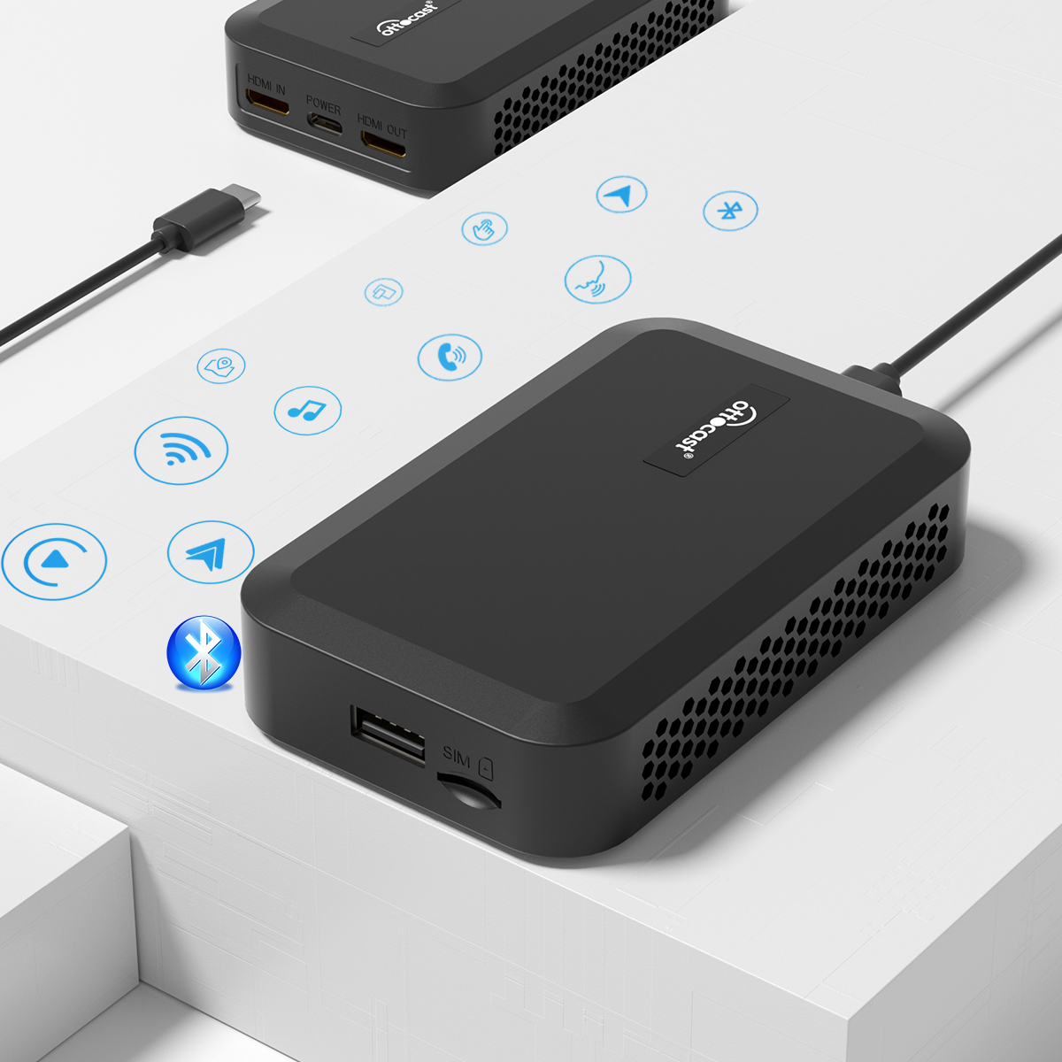 【美品】MILEL MB201 ottocast picasou2 Picasou2 Wired to Wireless Car Adapter | Multimedia Box