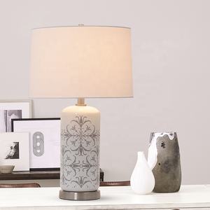 हाथ से पेंट पुष्प पैटर्न चीनी मिट्टी टेबल लैंप होटल के कमरे बेडसाइड दीपक कमरे में रहने वाले सोफे कैबिनेट सजावटी टेबल लैंप - Product Image 6