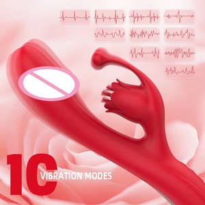 Vibrador de Clítoris con Calor, Vibrador de Mano en Forma de Rosa, Vibrador de Punto G, Juguetes Sexuales para Mujeres - Product Image 4