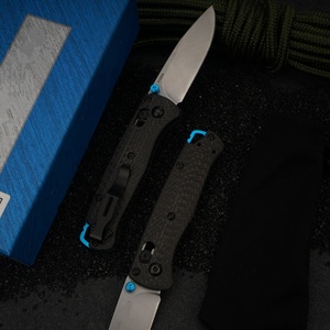 Venta al por mayor de fábrica, BUGOUT 533-3, mango de fibra de carbono, hoja S30V personalizada OEM con punta caída para camping, tácticas, defensa personal, bolsillo - Product Image 4