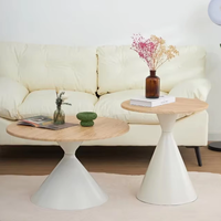 Style crème nordique créatif moderne Simple Table d'appoint mobile haut de gamme Table basse Durable pour salon domestique pour petit