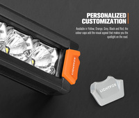 LIGHTFOX Barre de lumière LED 100W IP68 étanche à une rangée de 20 pouces pour voiture 4x4