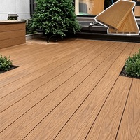 Plancher de terrasse en WPC extérieur personnalisé, panneau de terrasse en WPC imperméable pour façade de bâtiment commercial